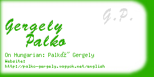 gergely palko business card